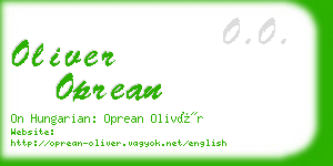 oliver oprean business card